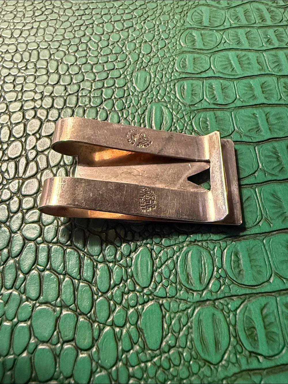Sterling Silver Abalone Money Clip Stamped Made In Mexico